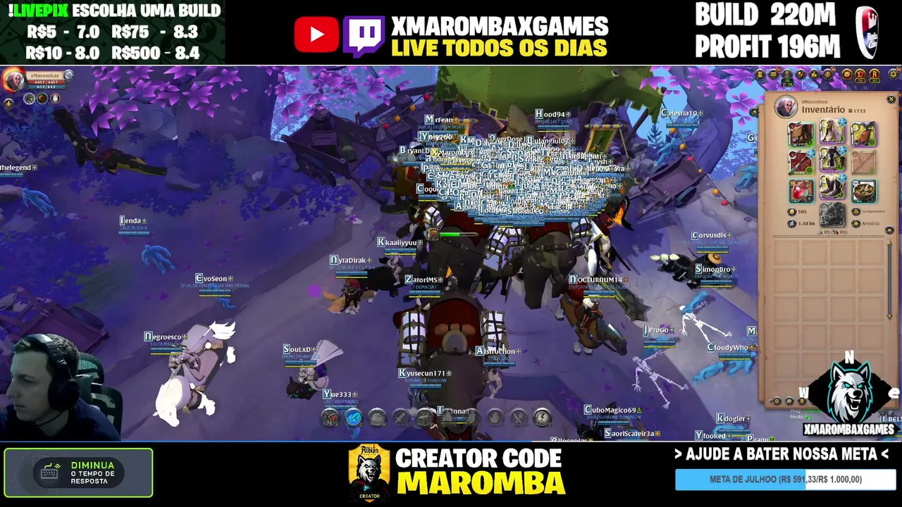 💥🔴 AO VIVO | PvP + Farm | FULL SPECS | 15K+ HRS | ALBION ONLINEN ONLINE
