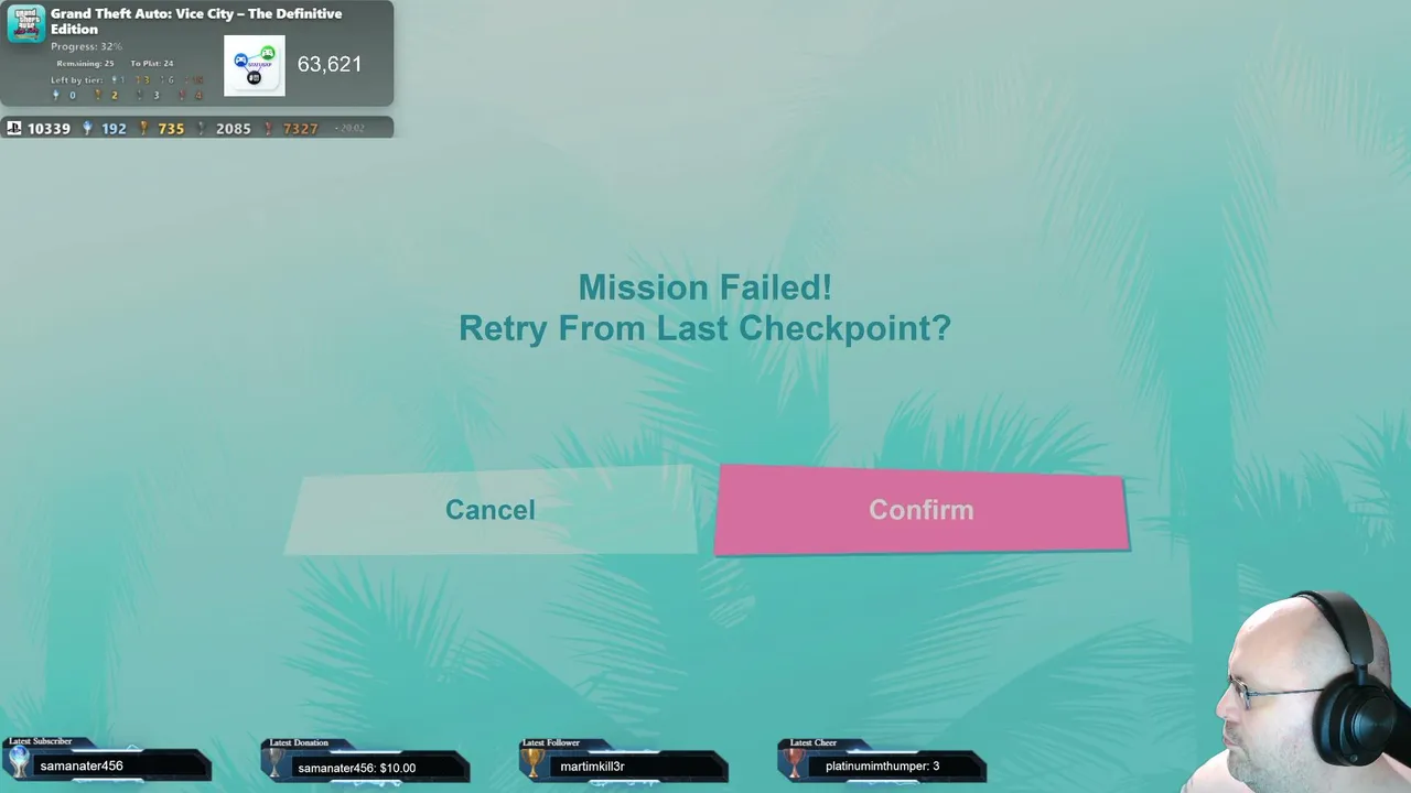 32% 9/34 Platinum 193: Grand Theft Auto Vice City