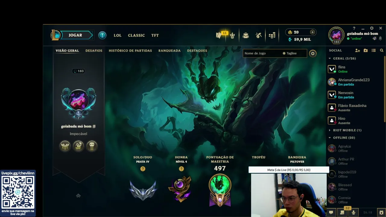 [RANKEDS TRYHARD] - Live até cair a energia 🌩️🌧️- !discord !voz !Livepix 🔥