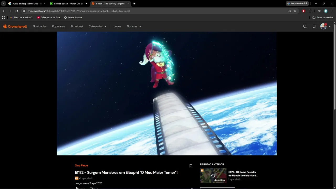 Assistindo um animezin, ja ja dormir, mas amanha tem live... 100% de certeza