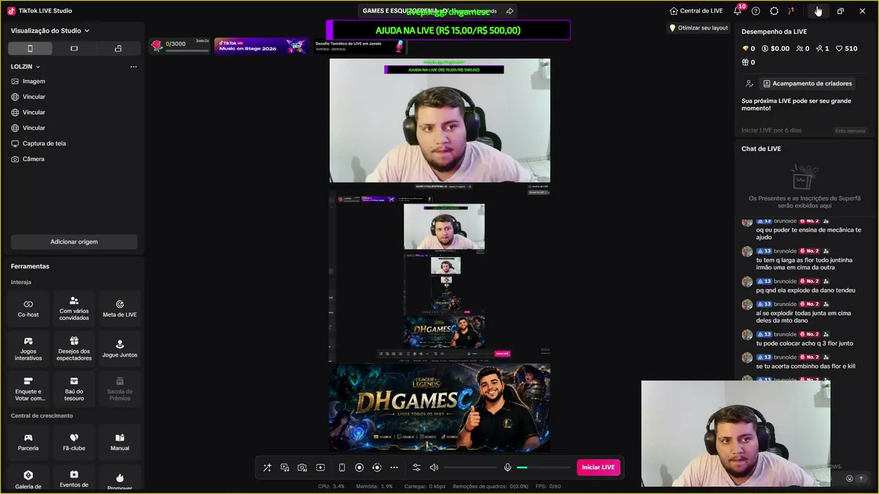 LIVE PRA SALVAR NO CAOLTE