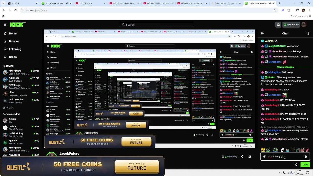 Stake session 250$ start