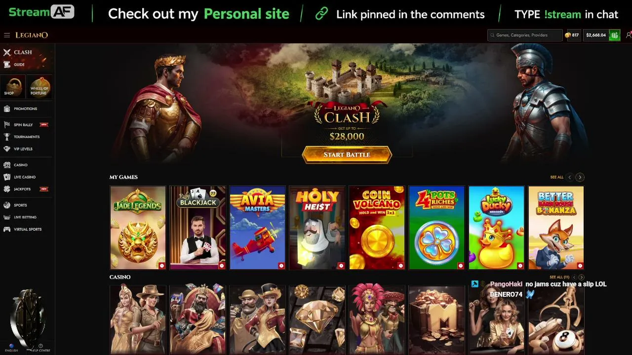LEGIANO CASINO < SIGNUP TODAY
