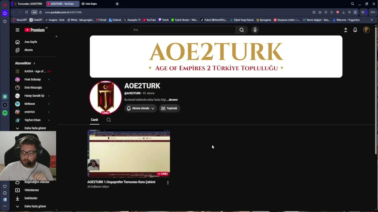 AOE2TURK 1.Huşaşmifer Turnuvası Kura Çekimi