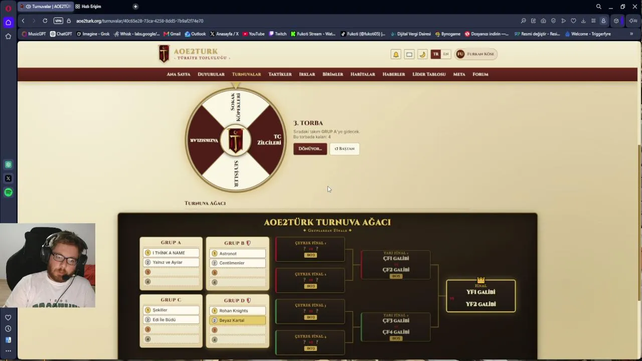 AOE2TURK 1.Huşaşmifer Turnuvası Kura Çekimi