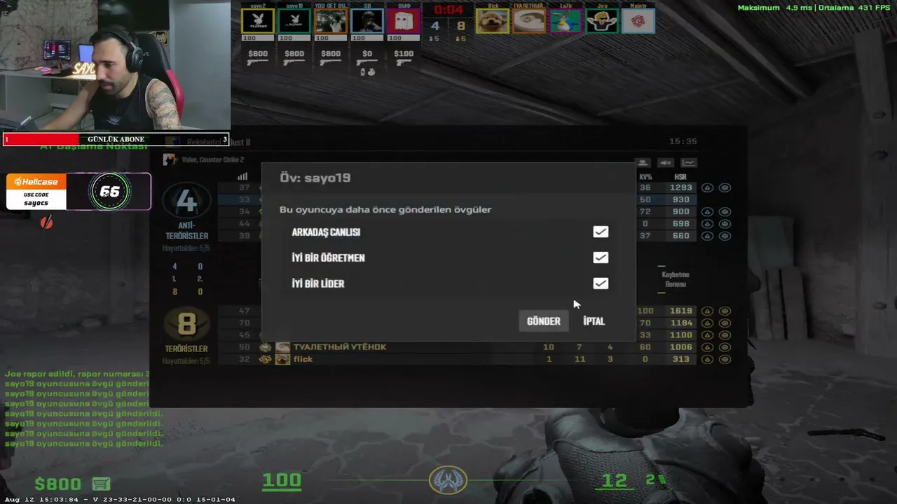 TATİLDEN GELDİK  !hellcase !wp !insta !dc
