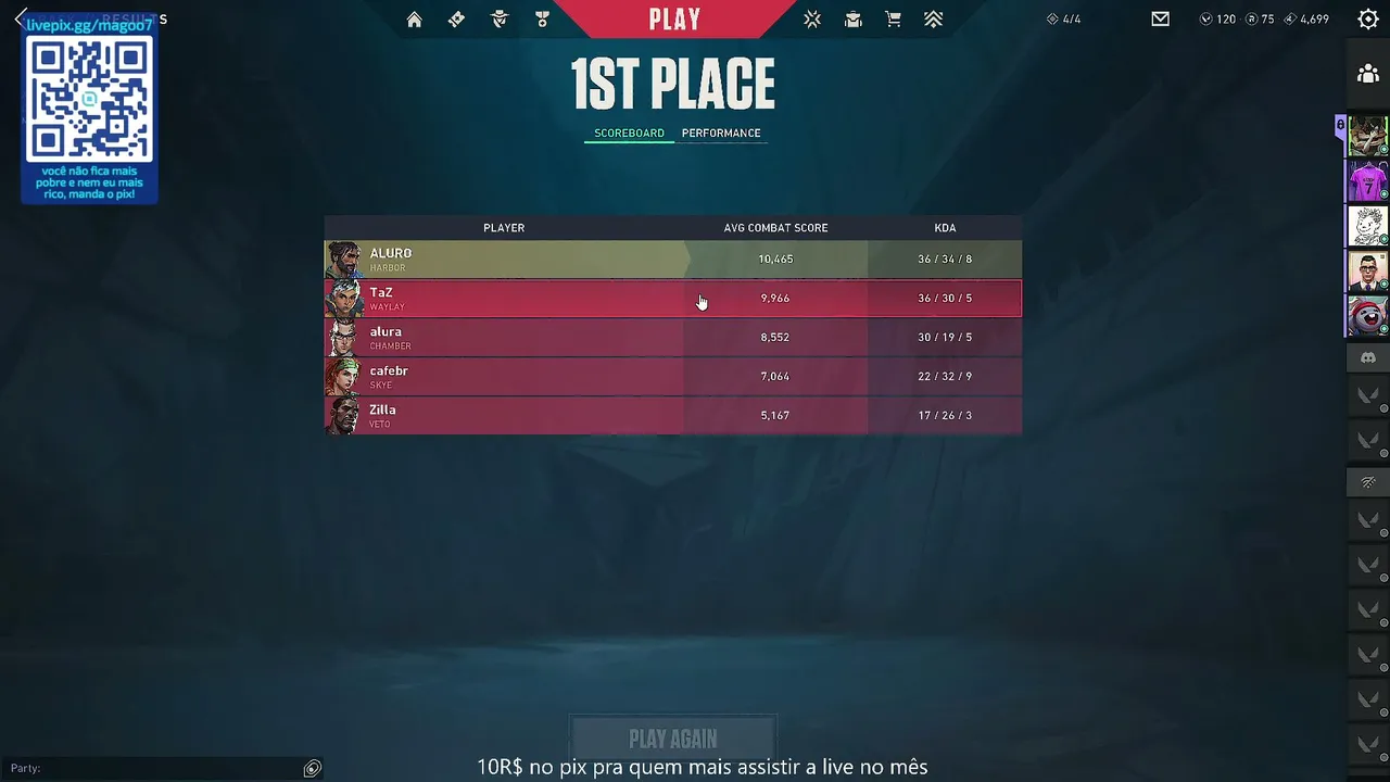 Jogando Valorant - ranked em busca do platina - AO VIVO