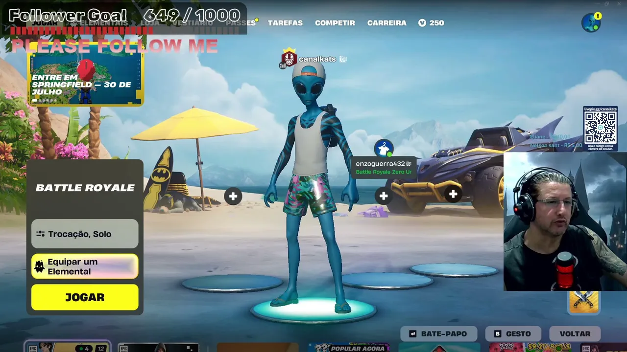 Fortnite ao vivo -Caindo sem arma tombando e sobrevivendo !!! Sejam todos bem vindos !!