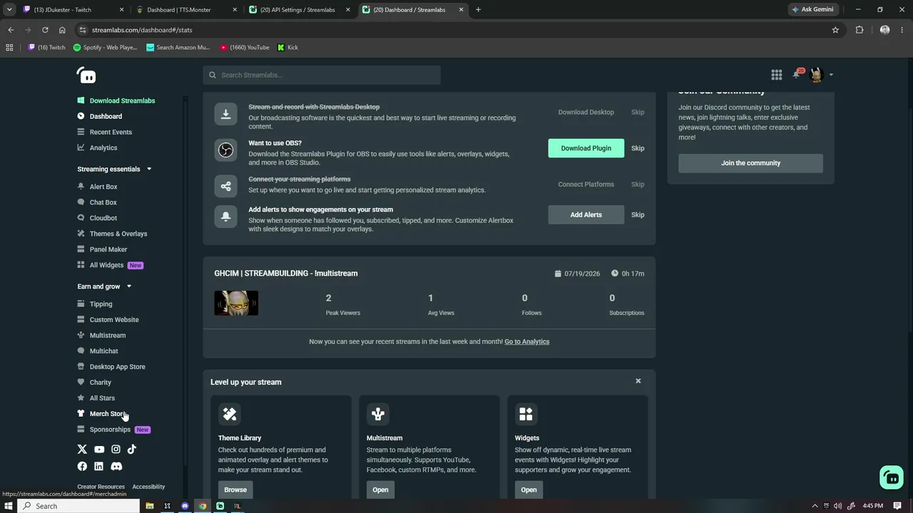 GHCIM | Stream configuration help needed - !multistream