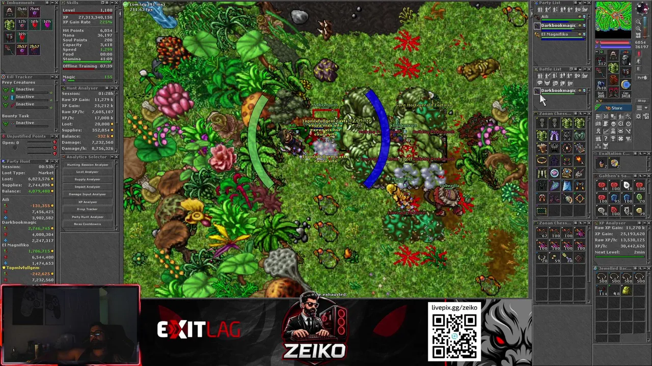 serviceiro tibiano testando uns game por ai