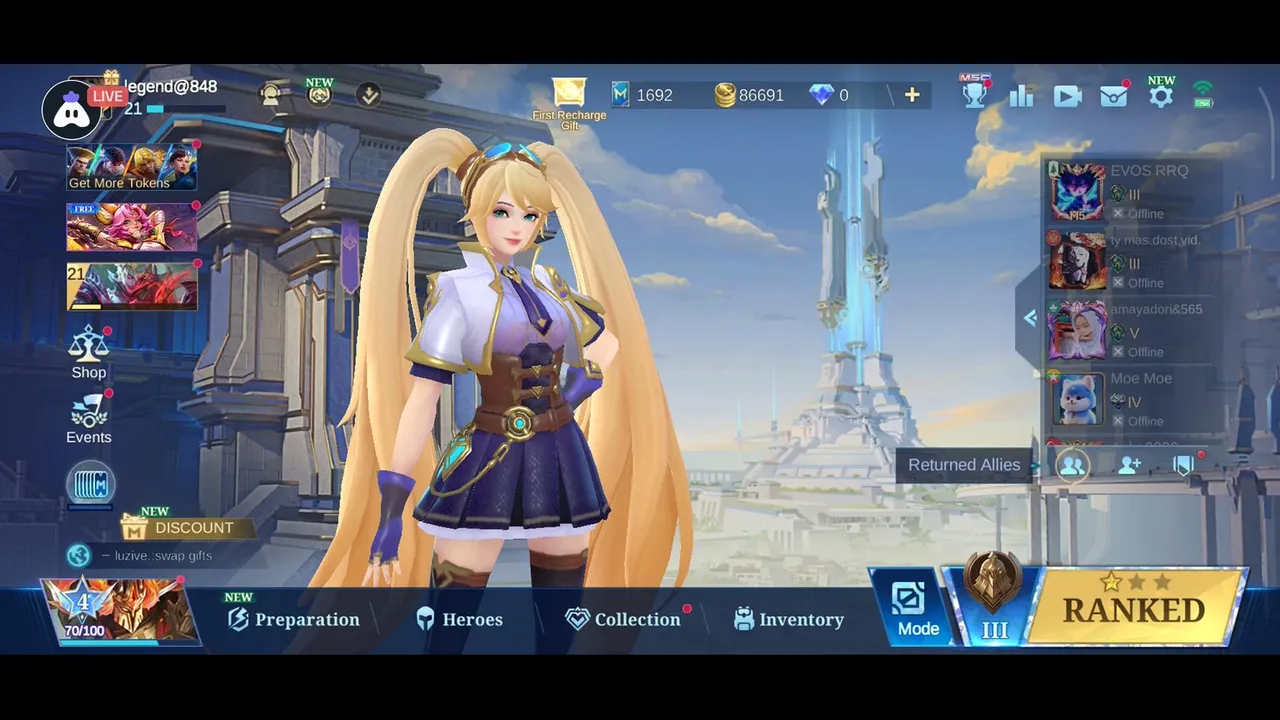 Mobile legend live stream