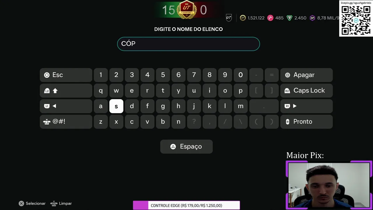 COLA NA RESENHA, JOGO SUA WL/RIVALS AO VIVO | DIGITE !CLIENTE !LIVEPIX !GRUPO !COINS