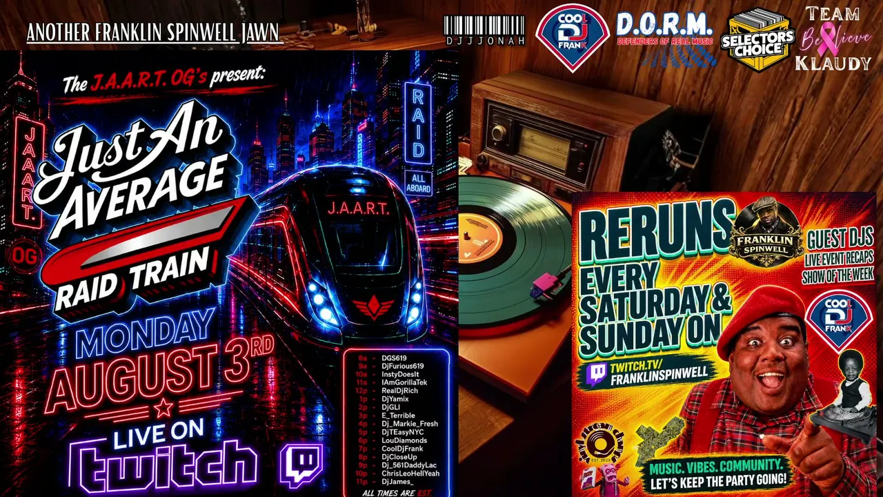 Playing some more Jawns. Usually on twitch.tv/cooldjfrank or twitch.tv/franklinspinwell