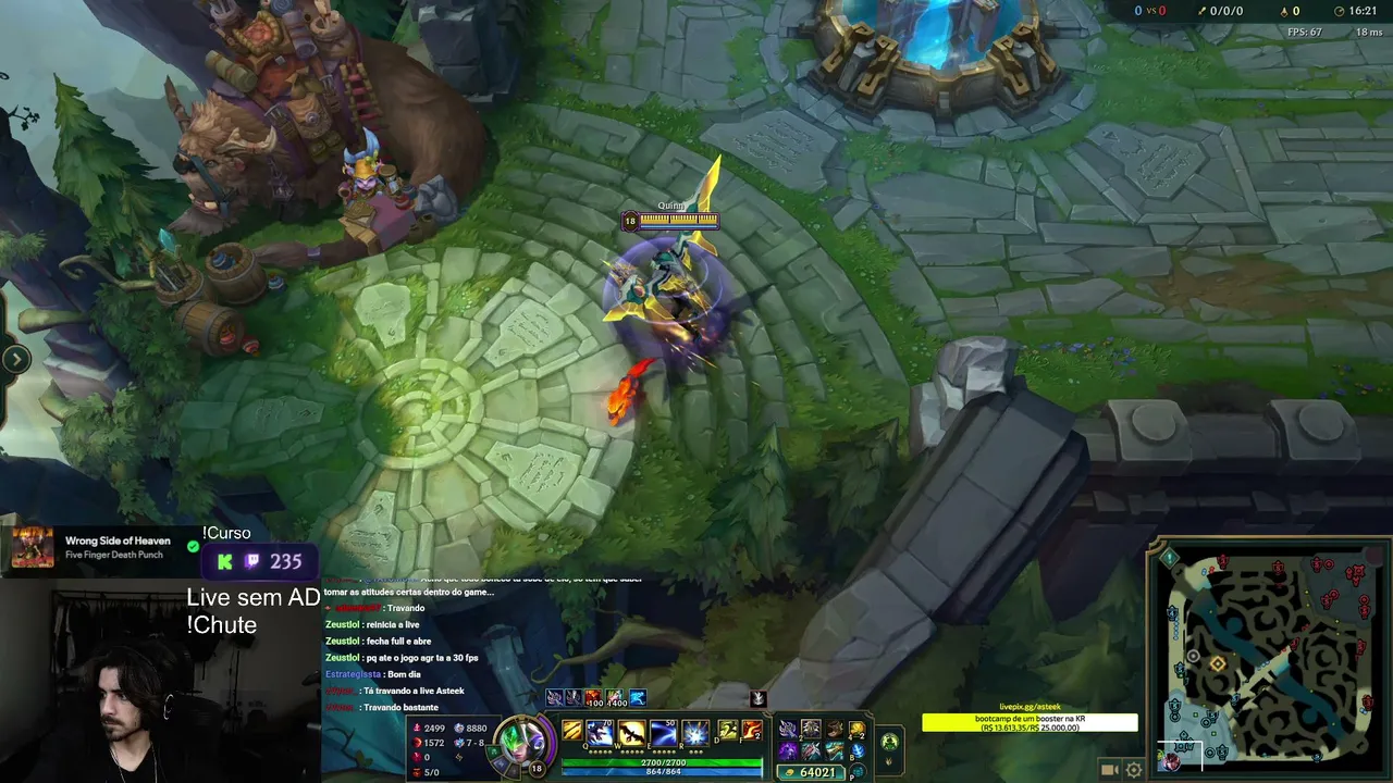 Challenger quinn !curso !chute