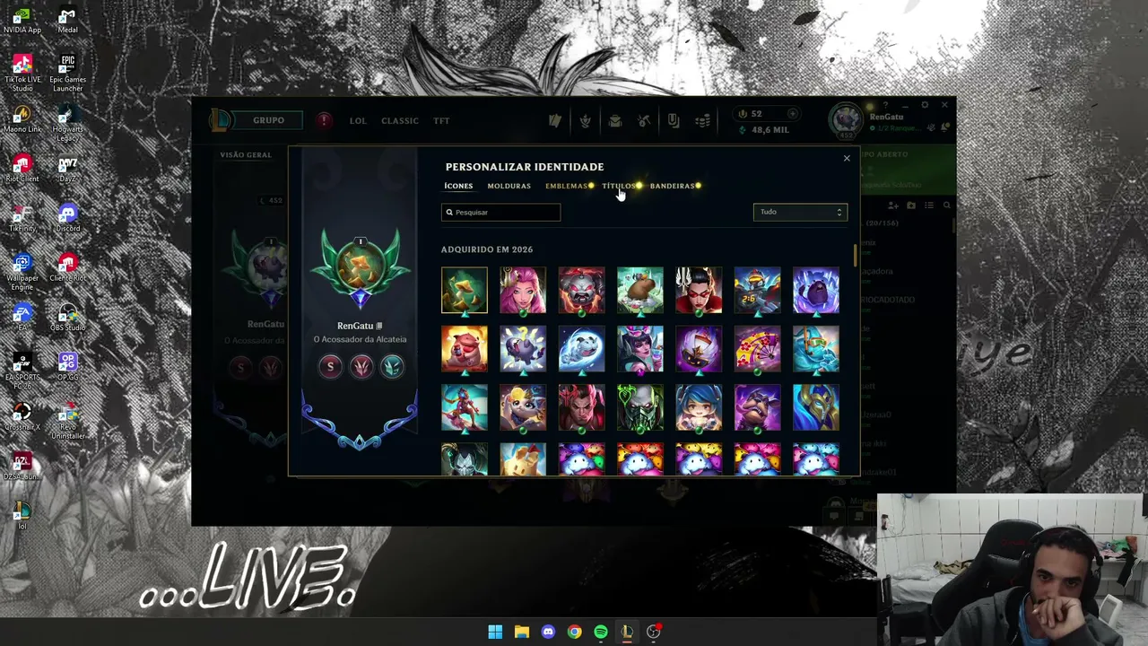 🔴 AO VIVO | Colecionando cabeças e subindo de elo! Rengar Headhunter ON. 💀