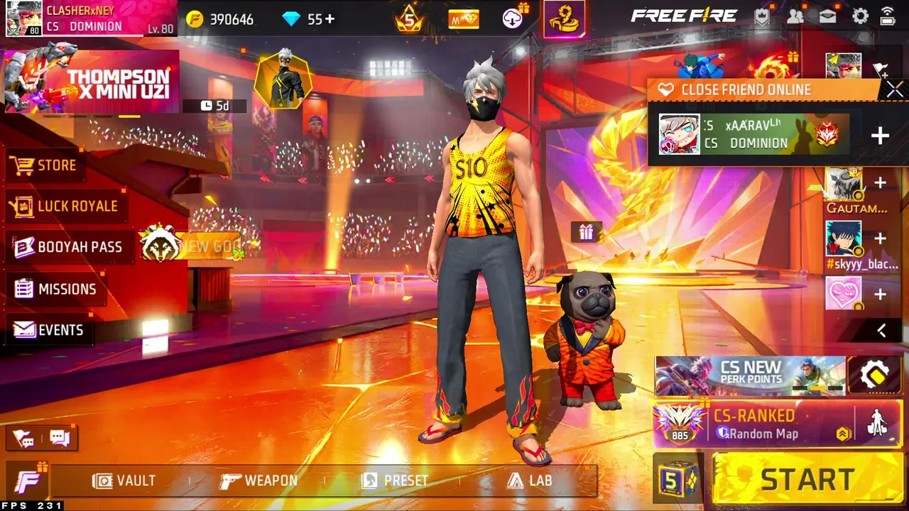 FREE FIRE LIVE GUILD TEST