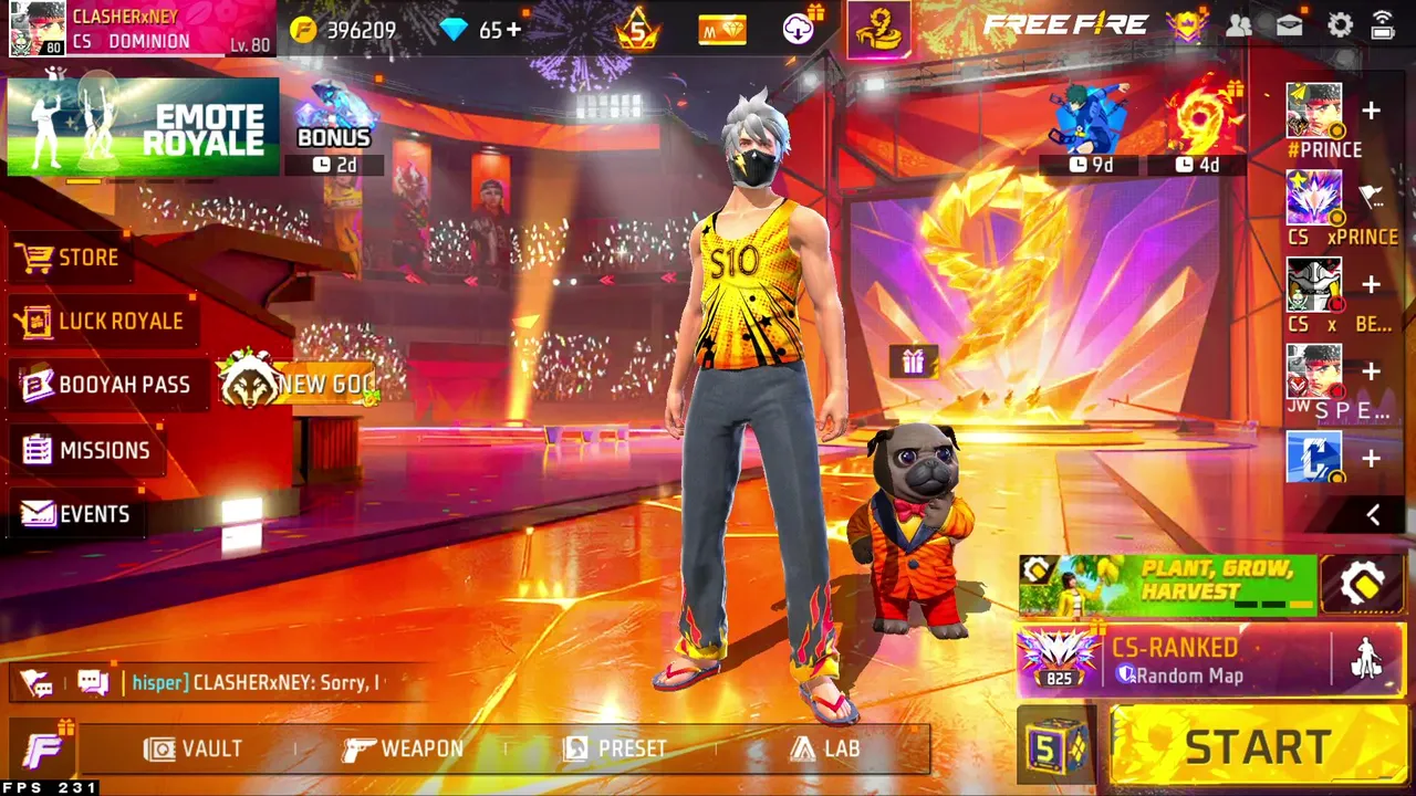 FREE FIRE LIVE CS RANK PUSH