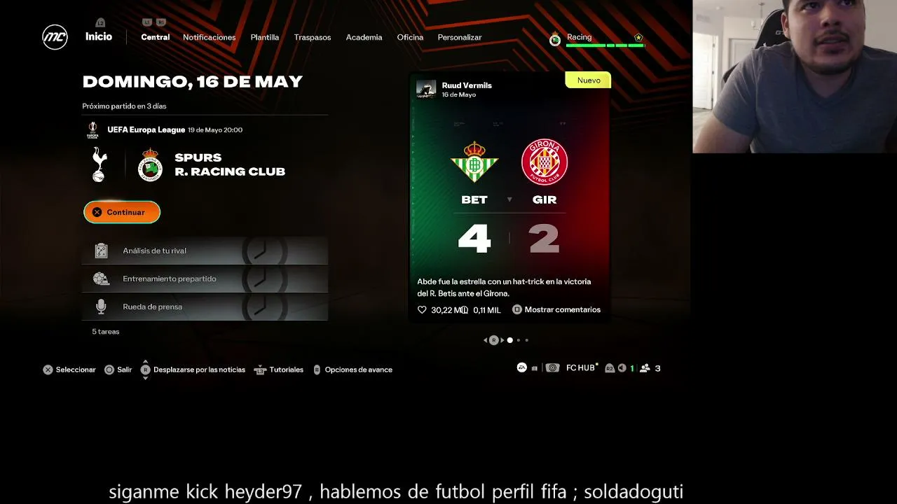 streaming con toda la informacion del futbol
FC26, parchemos un rato