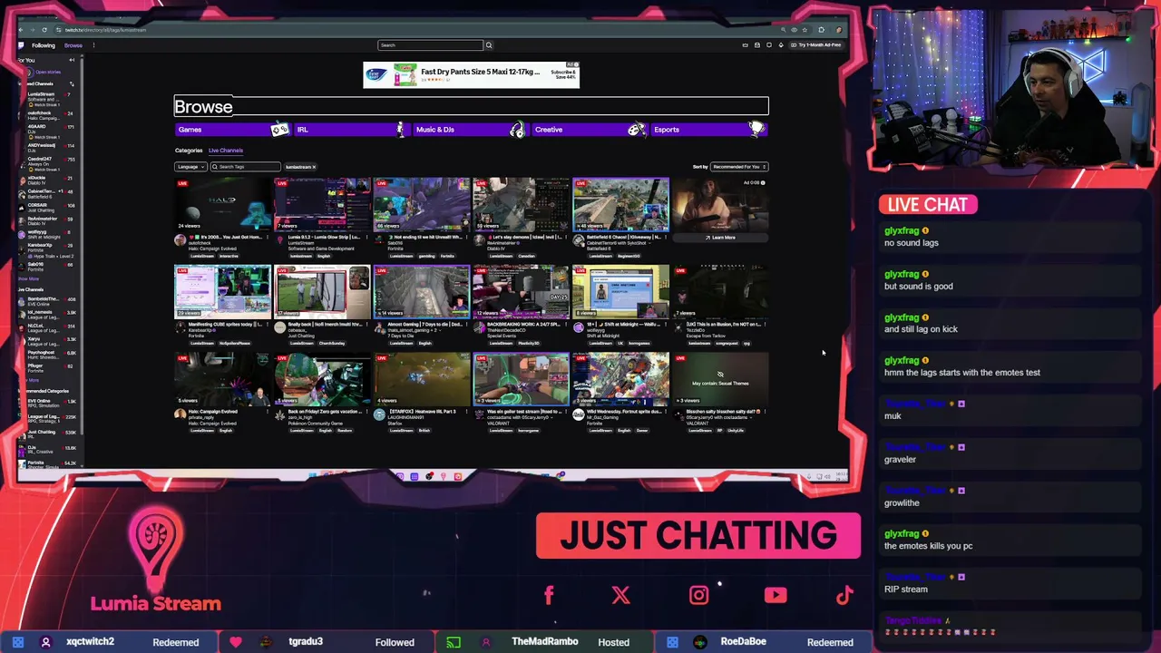 Lumia 9.1.2 - Lumia Glow Strip | Lumia Stream Badge | Live Support