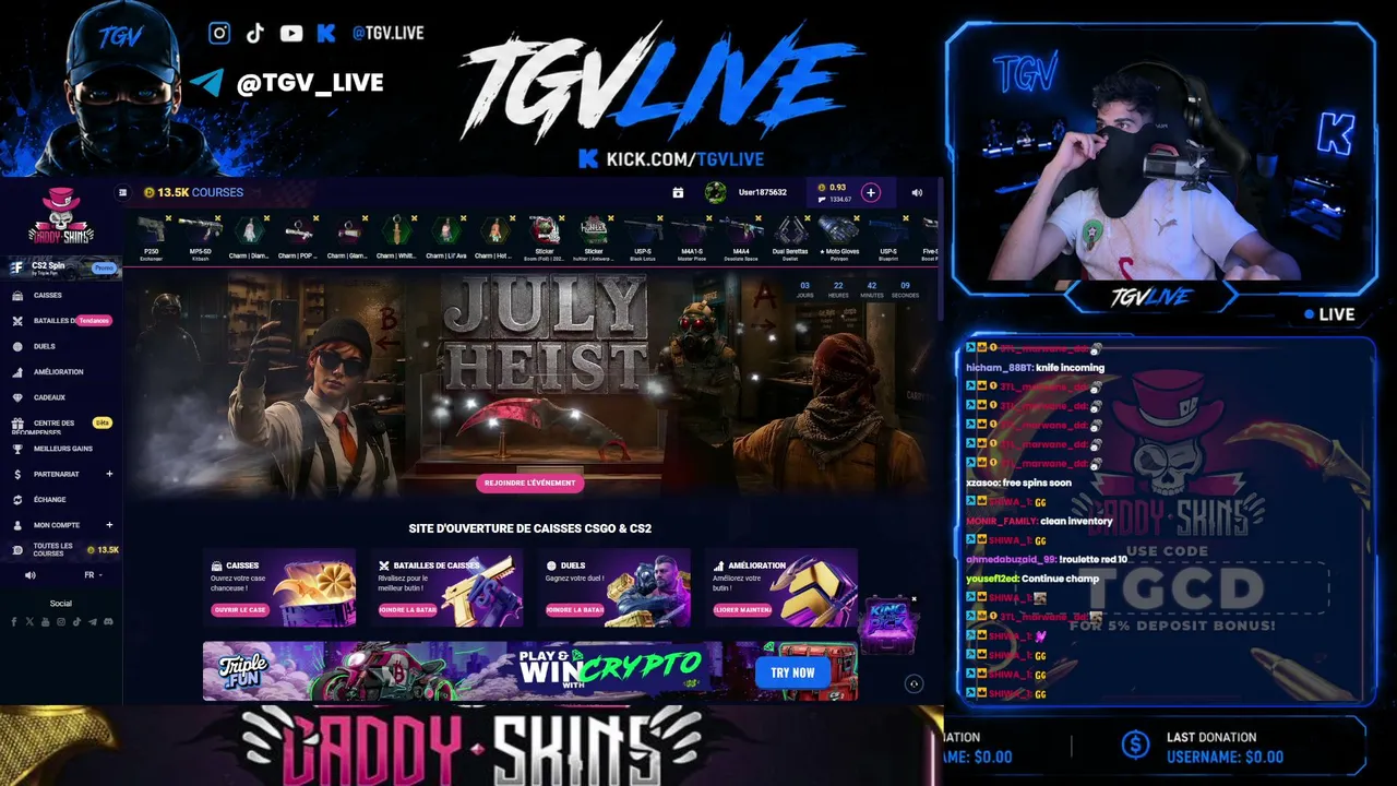 DADDYSKINS | STARTING CASE BALANCE 💰💰 @TGVLIVE