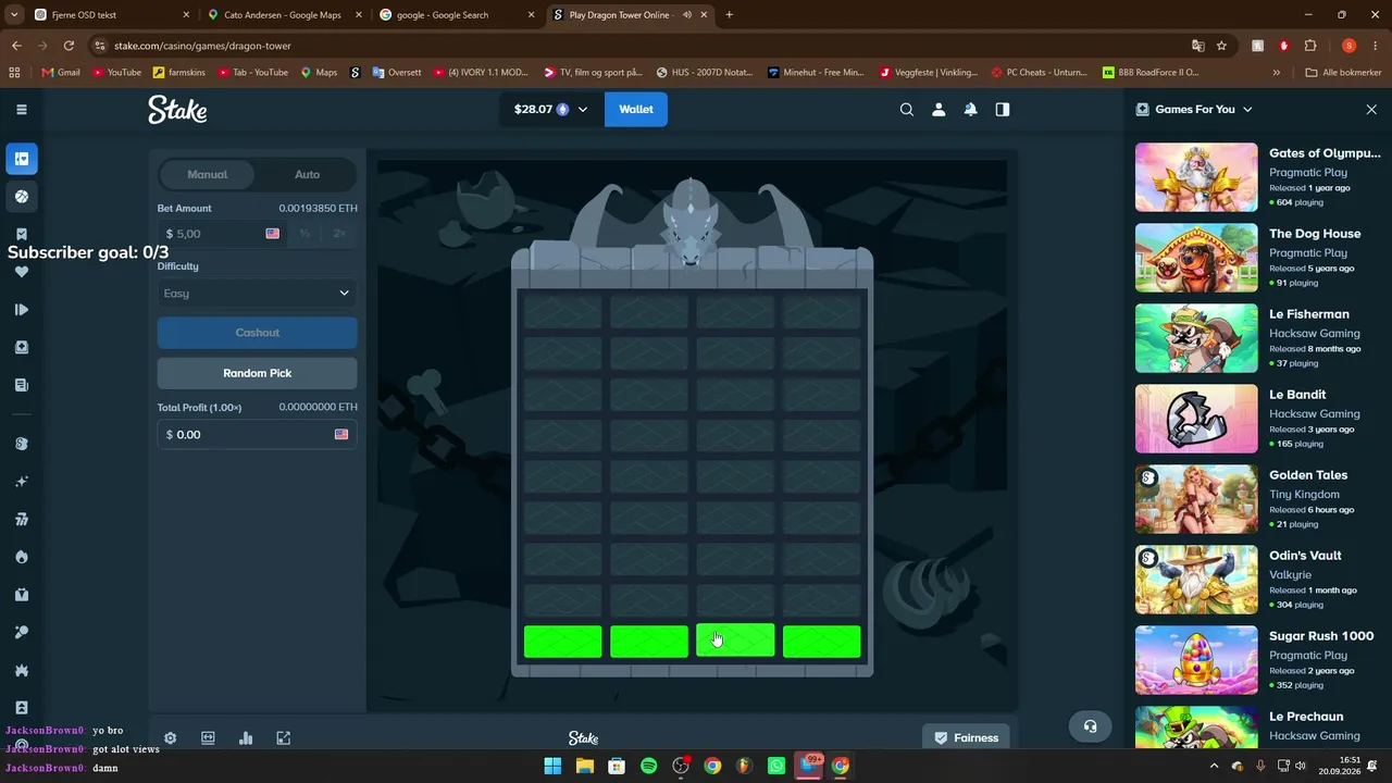20$ gameplay STAKE /gw/sub