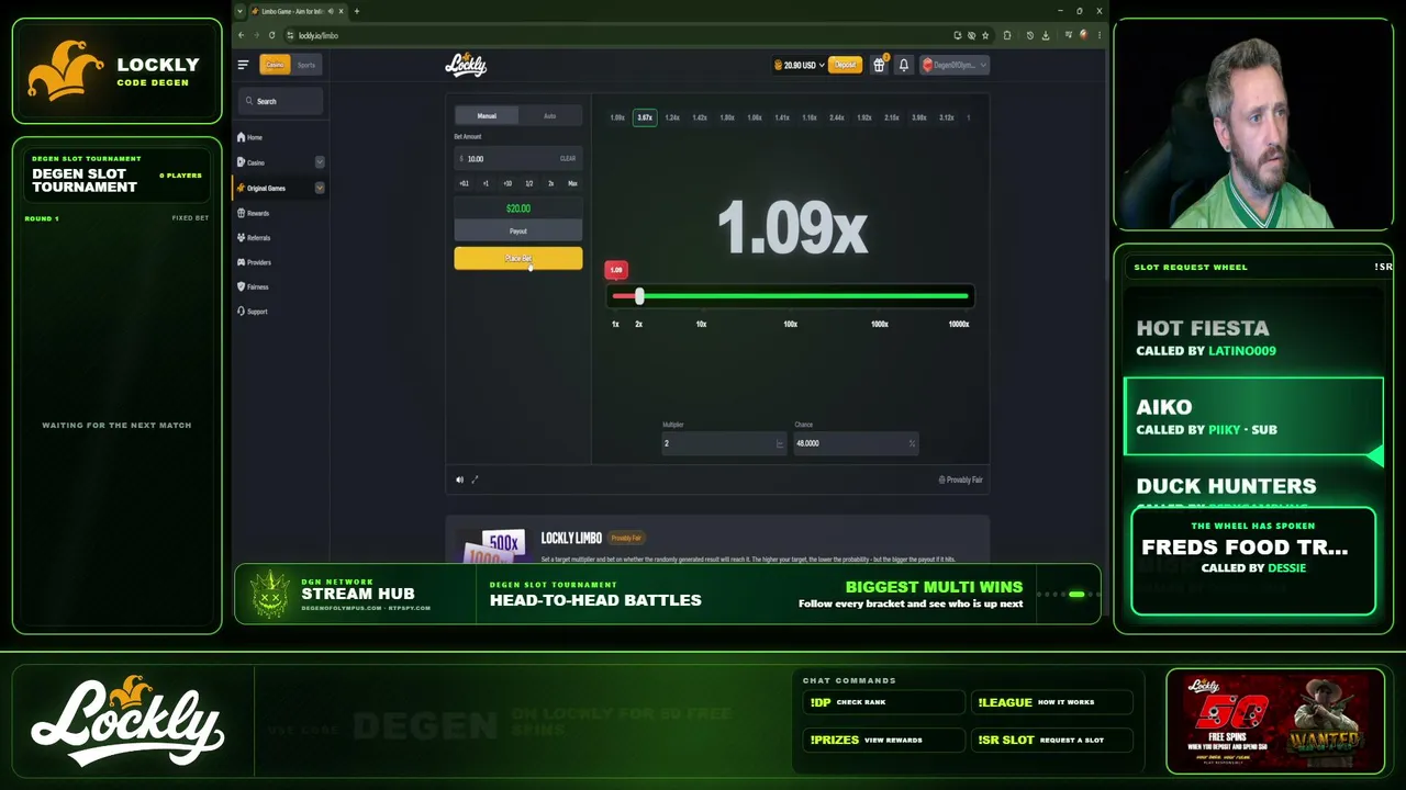 Giveaways on LOCKLY! DGN League is live, Free money for participating in chat!!
