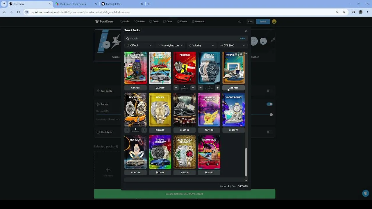 $800 packdraw letsgooooo gws left n right