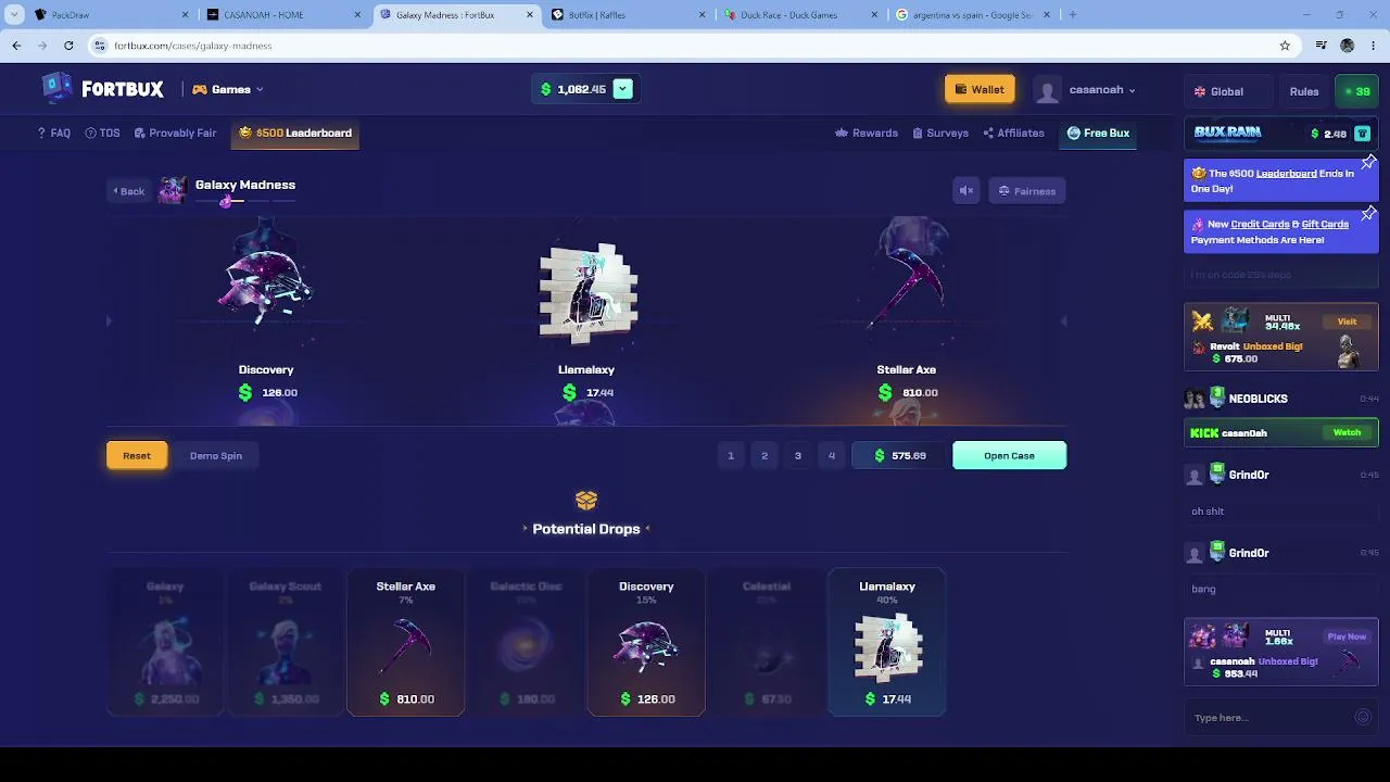 $800 packdraw $450 FORT!! letsgooooo gws left n right
