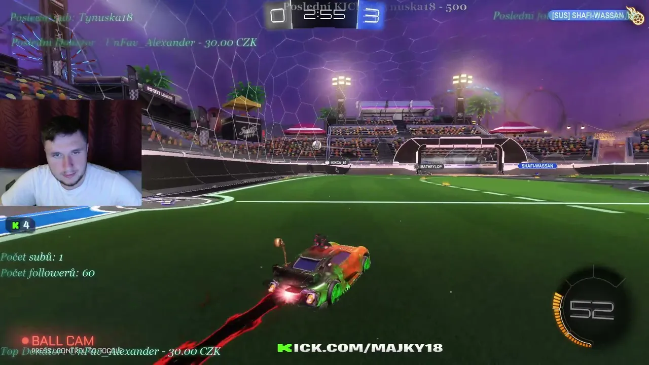 opět stream hraní her s přítelkyní Rocket League možná i MC