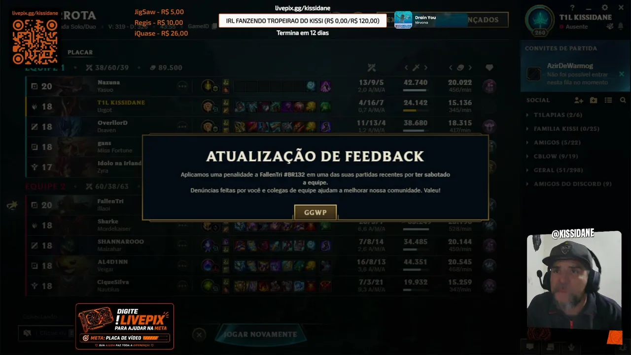 🚨RECUPERANDO NOSSO GOLD 4 E FLEXZADA DA MADRUGA🚨KISSIDANE🚨