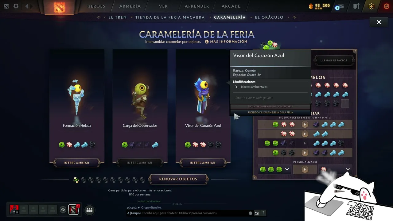 tratando de completar el evento de dota 2d