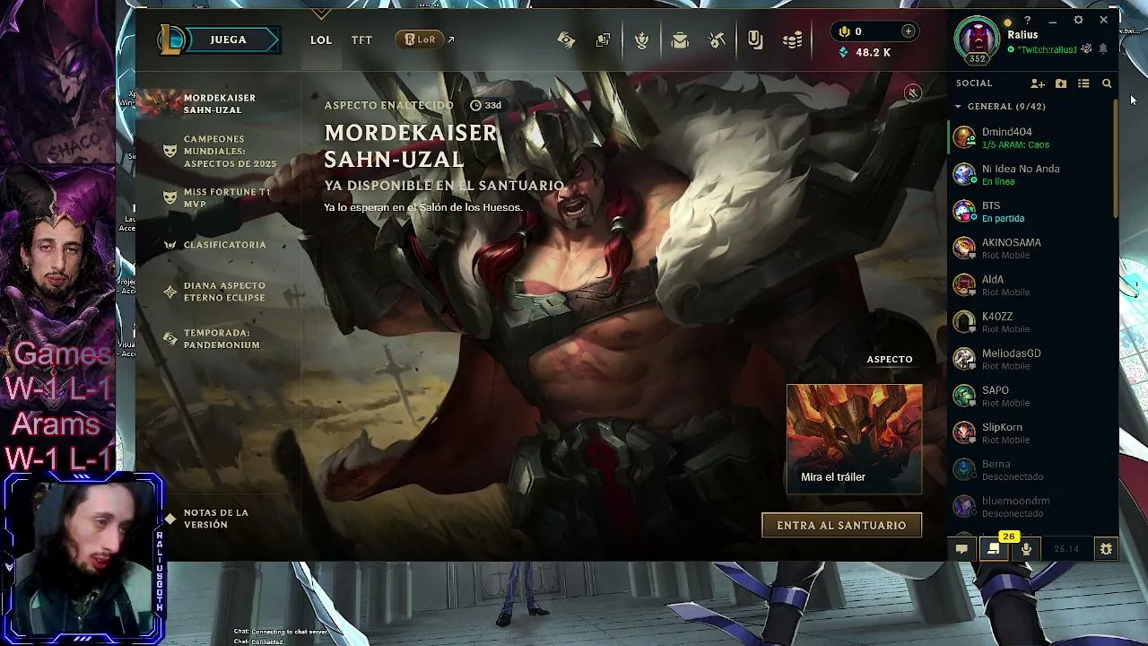 🤓🚬Jugando y hablando un ratito....🤡League of Legends😴 Antes de dormir... 😪URUGUAY 🇺🇾 😎LoL #260