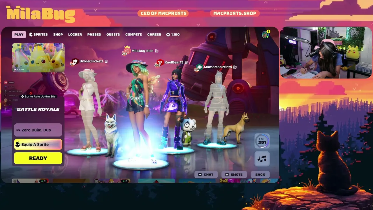 PLAYING FORTNITE WITH BRAND NEW SPRITESS!!!!!!
Thanks To @Stocks!!!!!