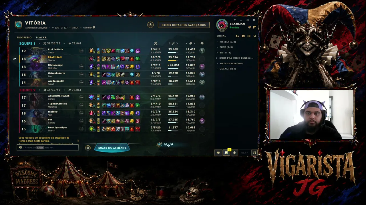 First Stream Test / Main JG EUW