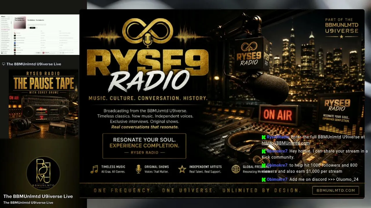 THE PAUSE TAPE w/ Corey Drumz on RYSE9 Radio