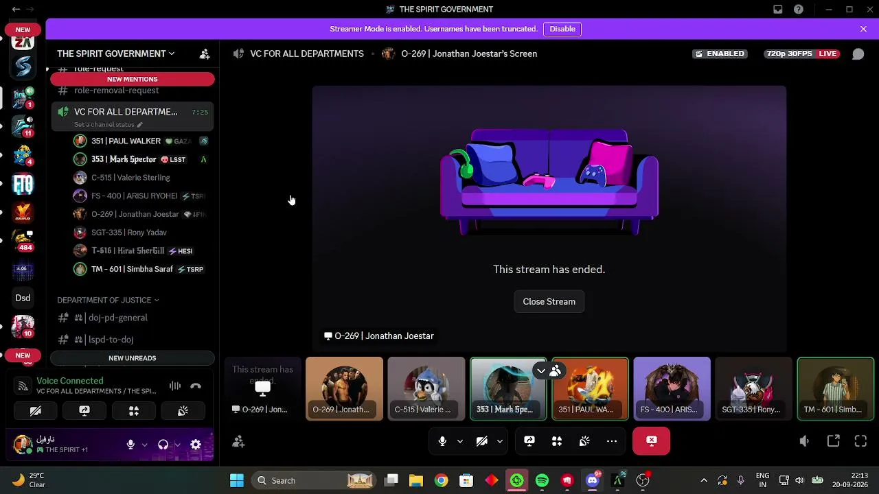 My first stream.