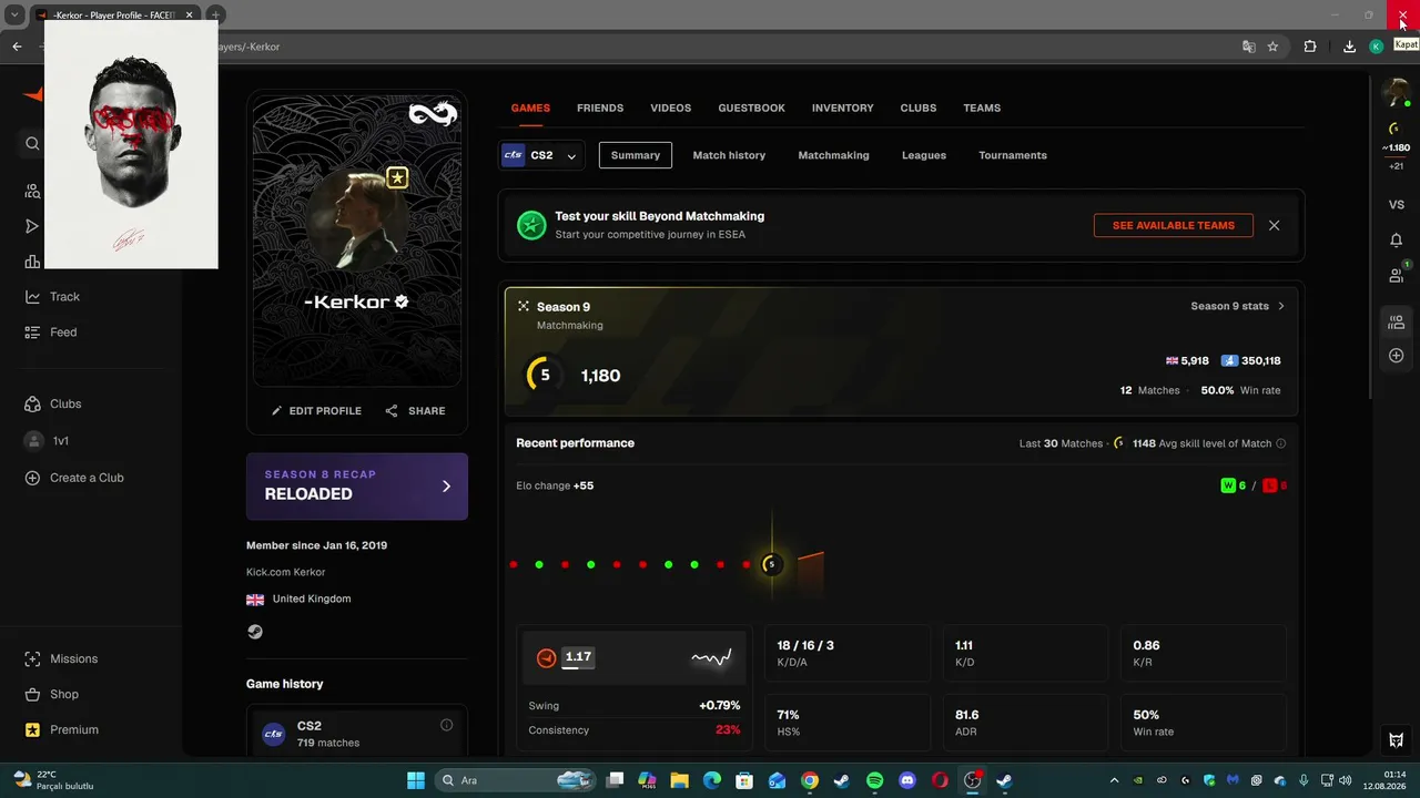 Rankımıgeriverin Faceit Grind Lv5