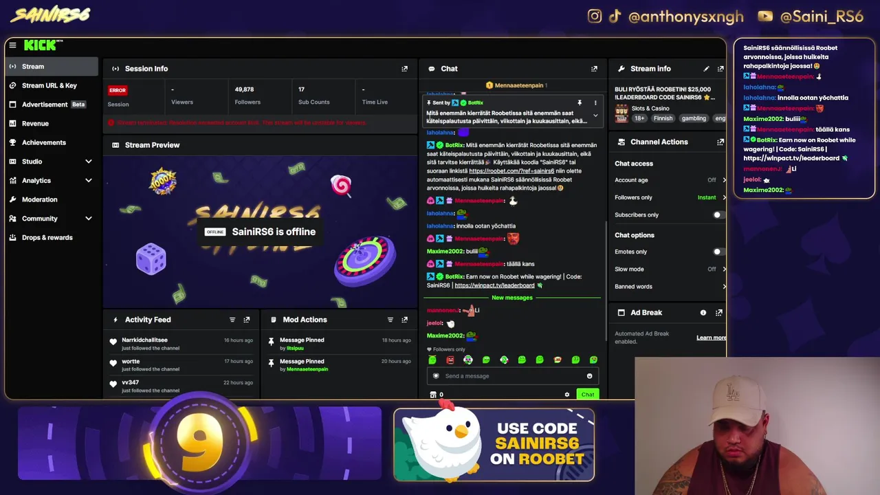 BULI RYÖSTÄÄ ROOBETIN! $25,000 !LEADERBOARD CODE SAINIRS6 ⭐ !ROOBET !DC !WATCHTIMEGIVEAWAY