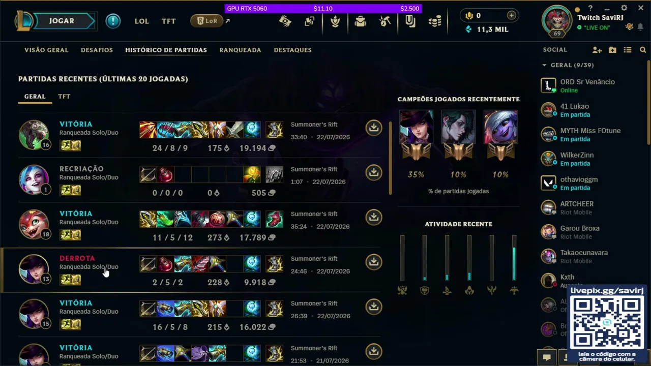 VIREI MAIN ADC, SUPORTE DIFF?    !PIX !ROTA !CAMPEAO