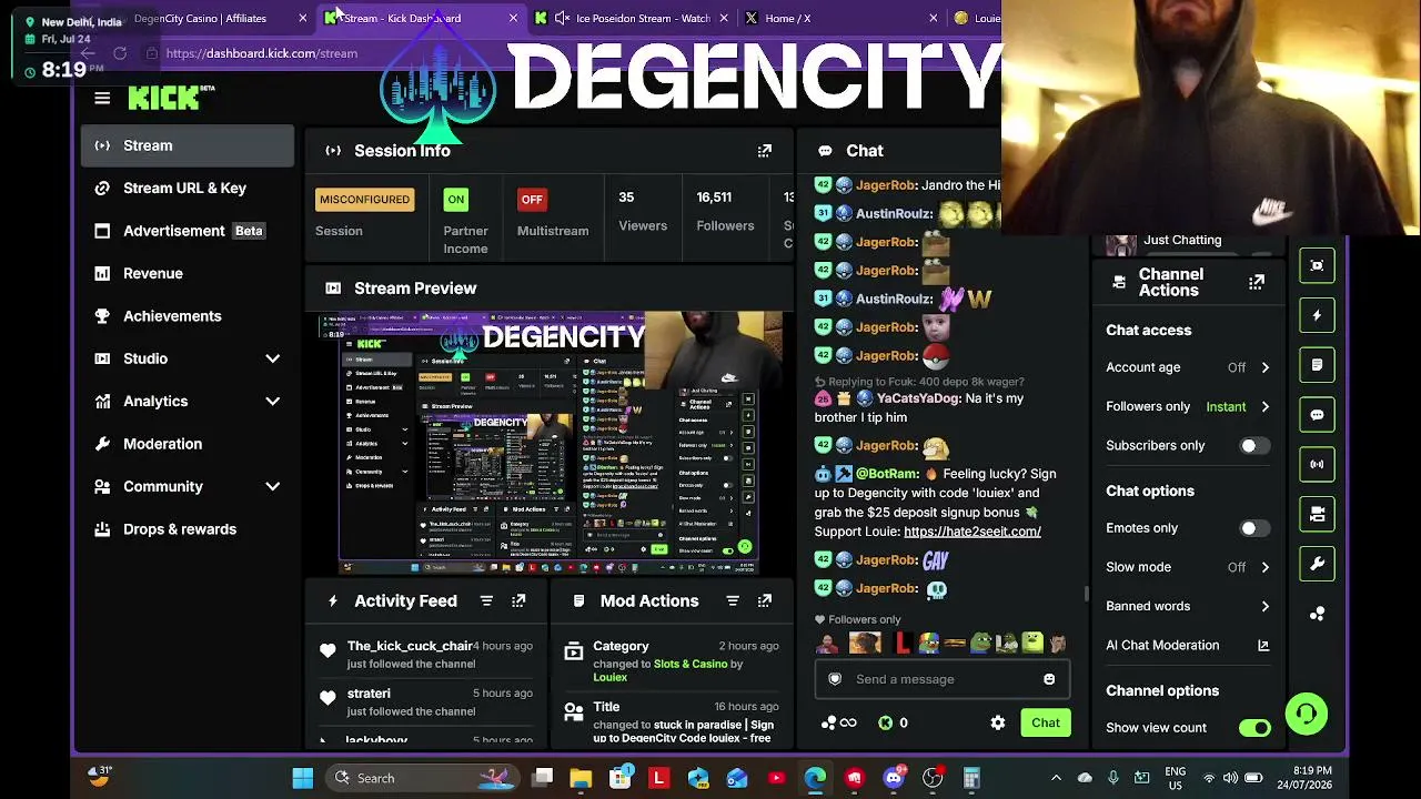 stuck in paradise | Sign up to DegenCity Code louiex - free $25 sign up bonus