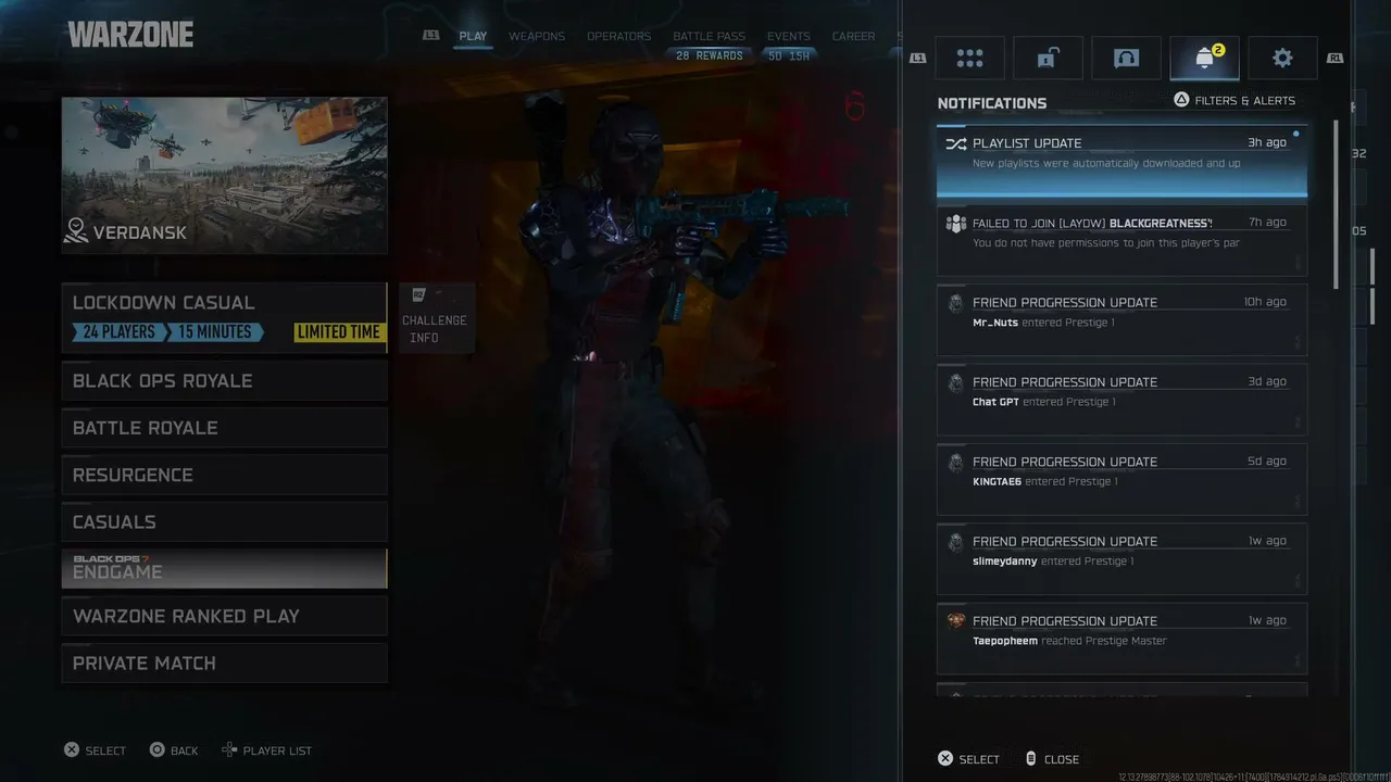 On CoD Warzone Player Lounge Trying to make a bag!!!