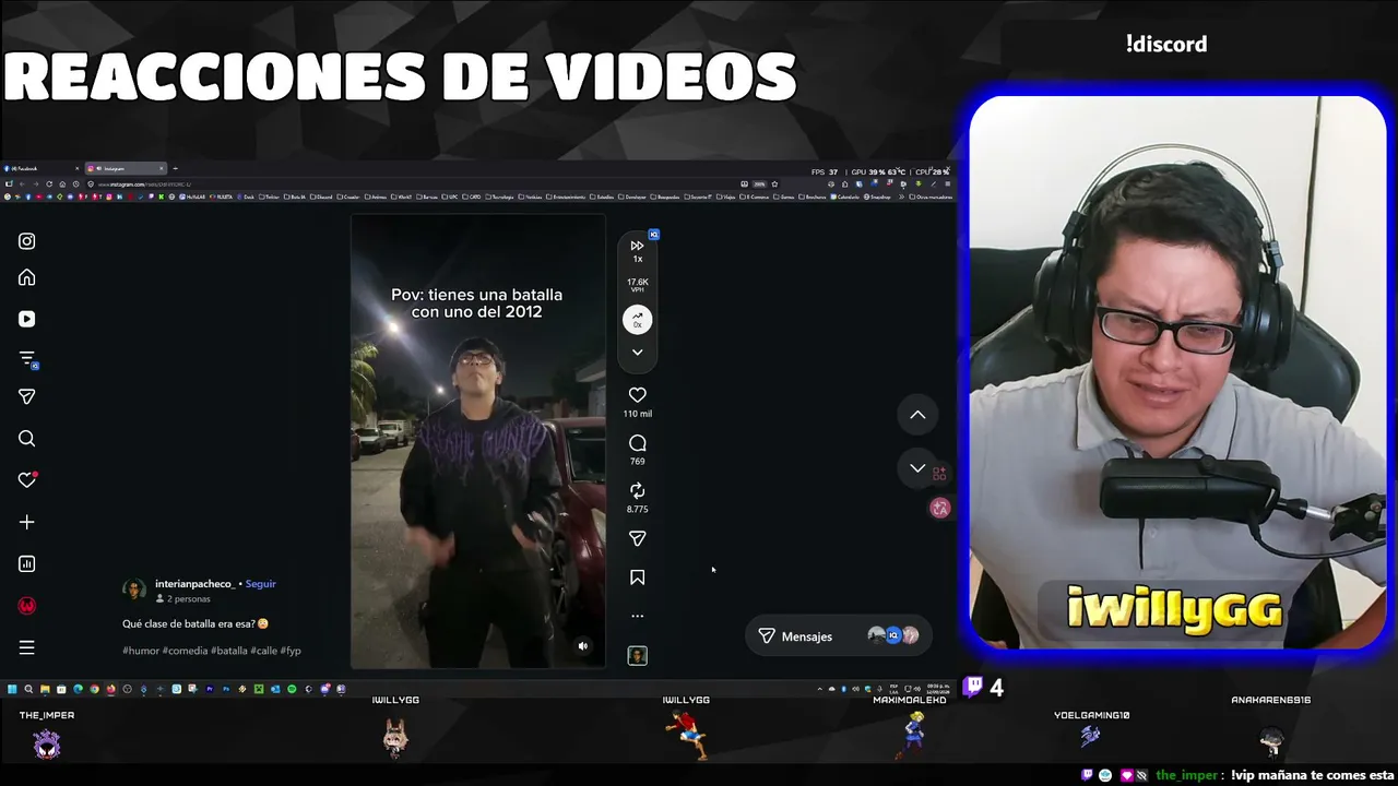 REACCIONES DE VIDEOS DE DISCORD