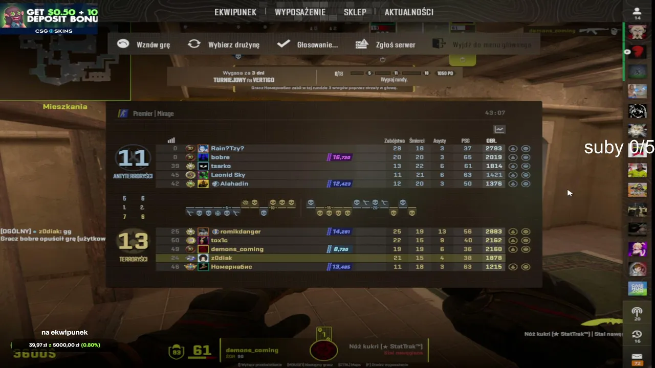 jak sobota to kasynko, potem premierki/fejszity [15/365] | !tts !skins !challenge