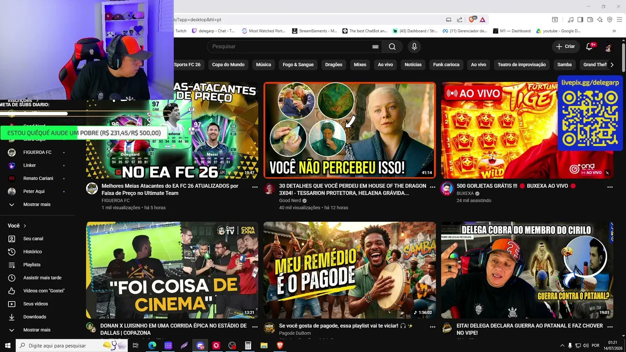 SABIA QUE EU VOLTEI PRA KICK?!? @delega  
 ❗SUB ❗PIX