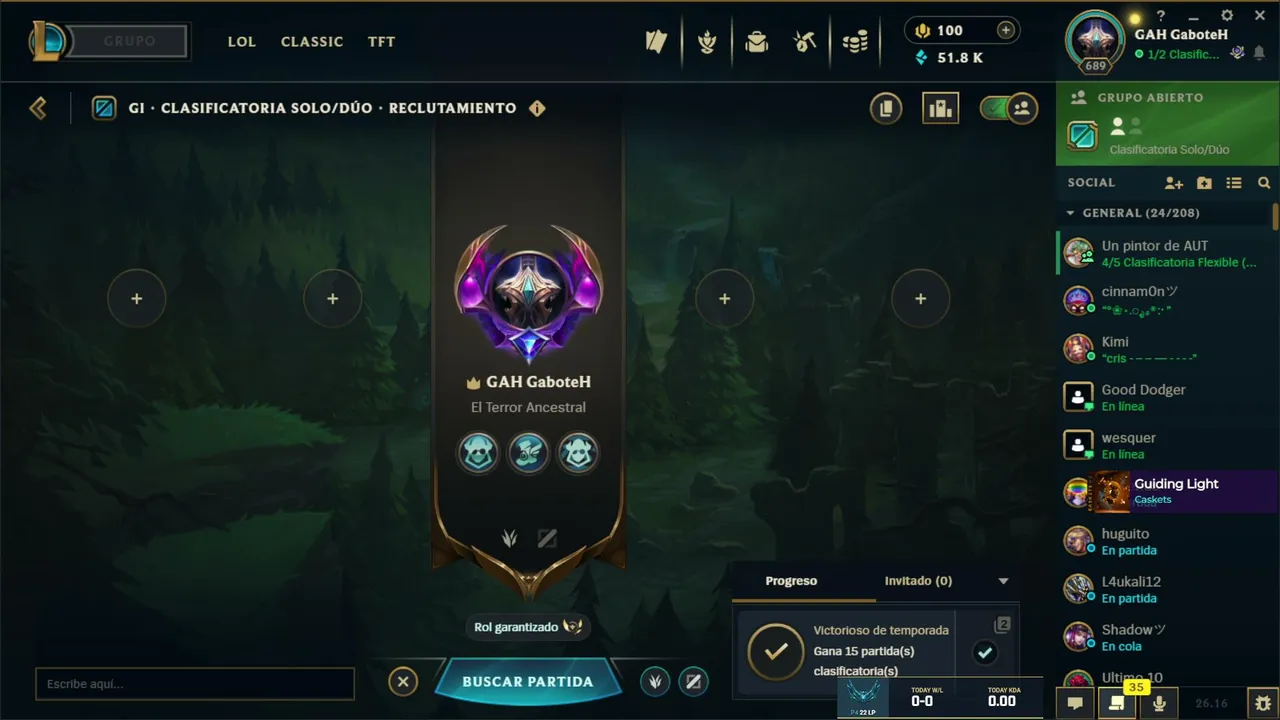rankeando intentando subir a esmeralda