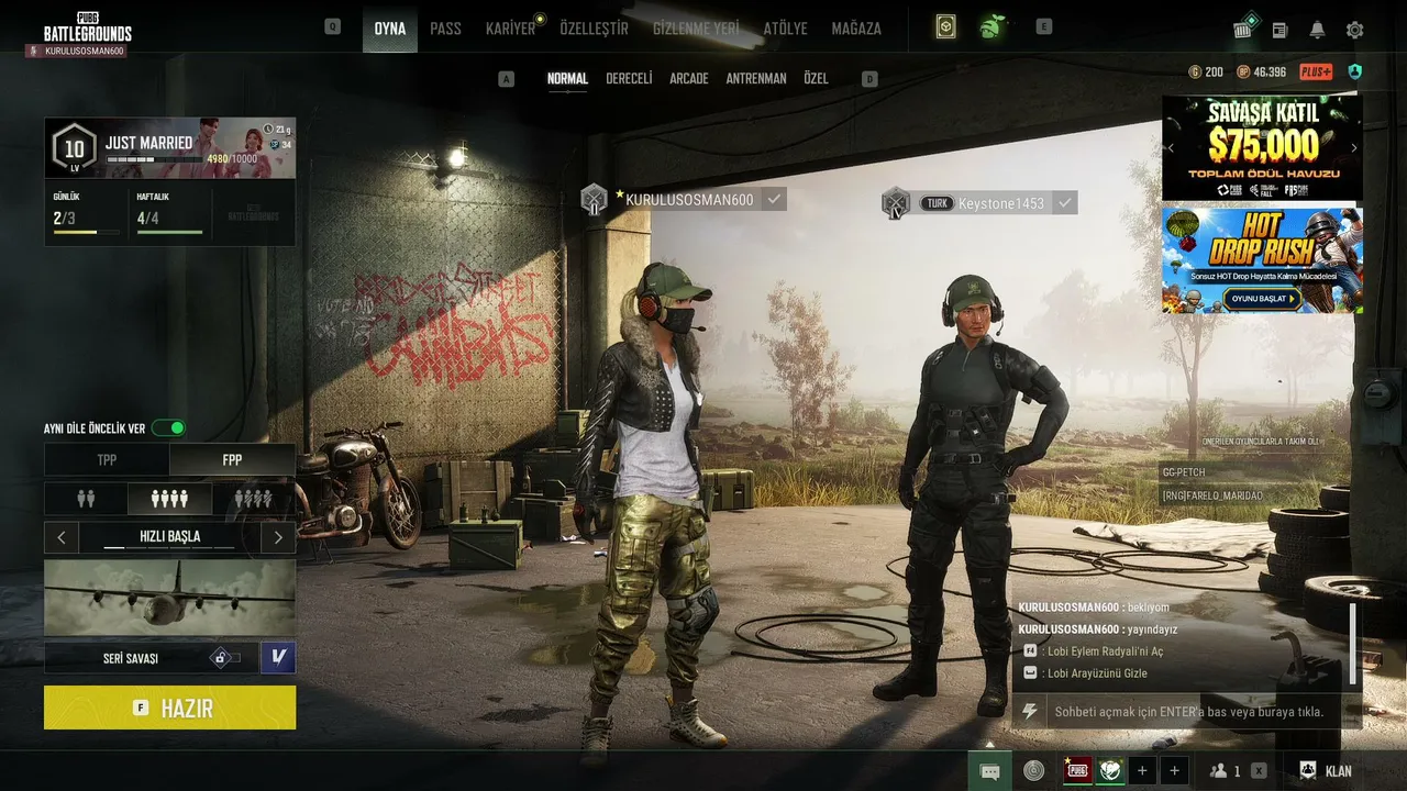 pubg yayını isteyen gelebilir