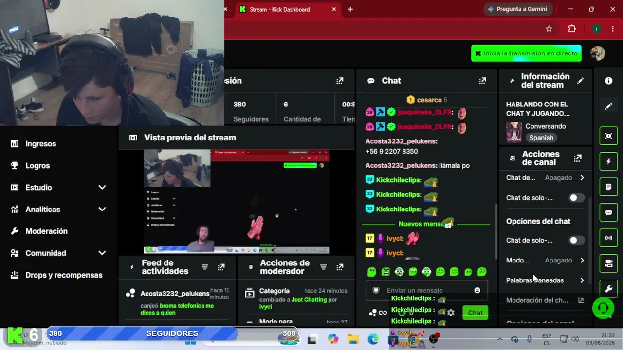 HABLANDO CON EL CHAT Y JUGANDO JUEGOS  / ig ivycl.oficial