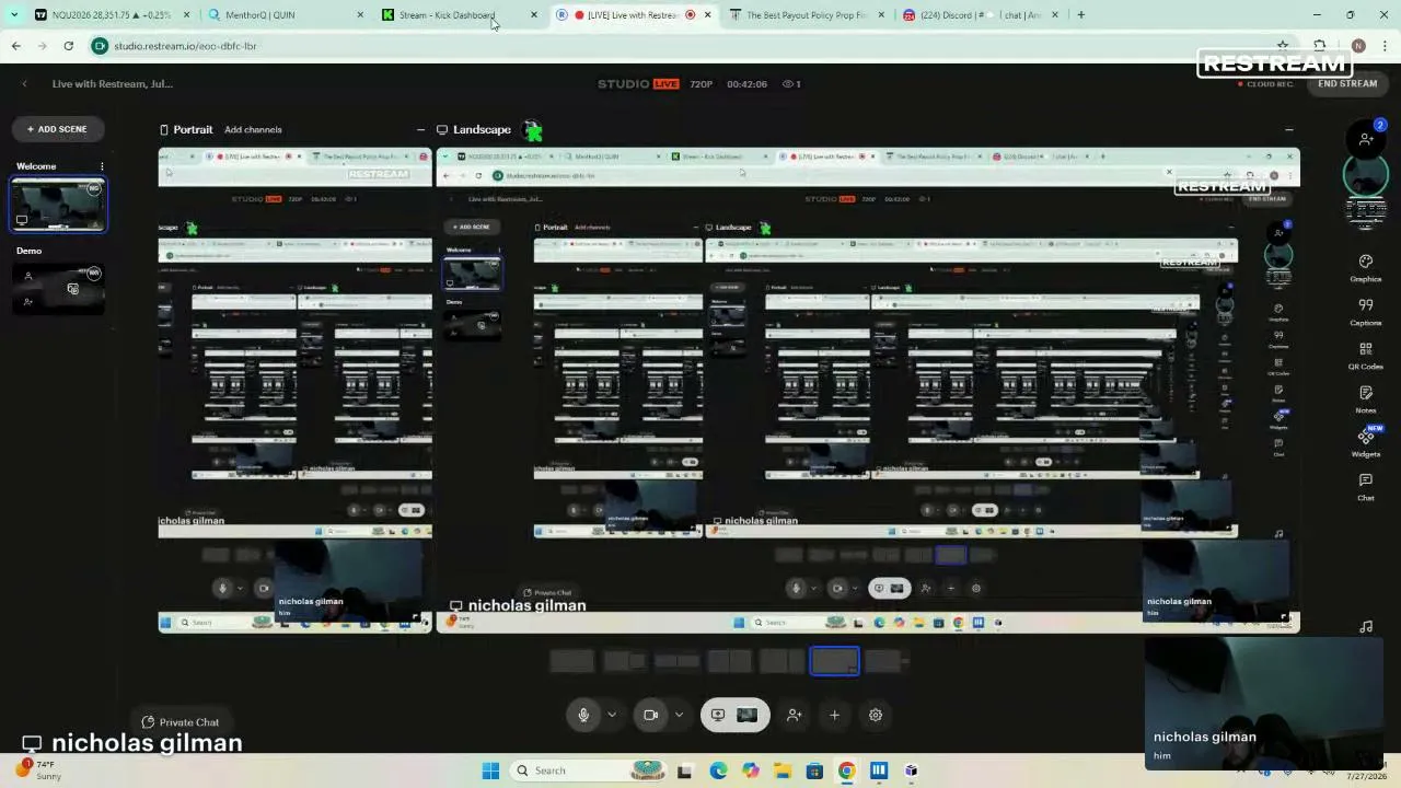 Live with Restream, July 27