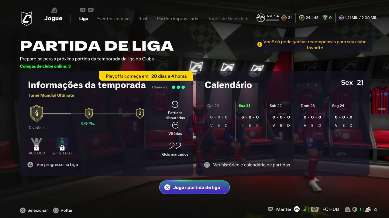 Pro clubs, reagindo a copa dos streamers