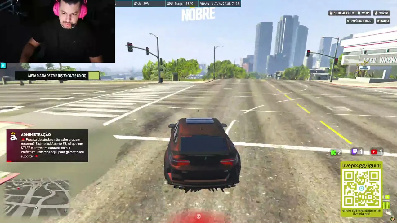 🛑LIVE ON 🎮 - RV THERE YET COM AMIGOS - DM - NOBRE💲 GTA RP 💲-